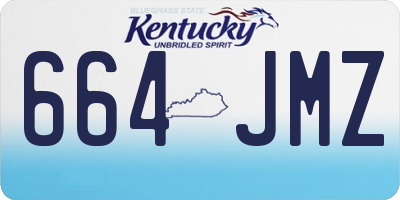 KY license plate 664JMZ