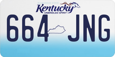 KY license plate 664JNG