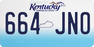 KY license plate 664JNO