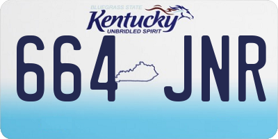 KY license plate 664JNR