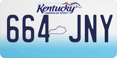 KY license plate 664JNY