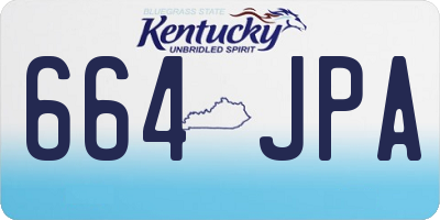 KY license plate 664JPA