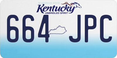 KY license plate 664JPC