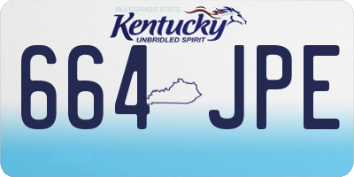 KY license plate 664JPE