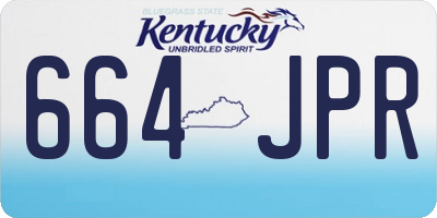 KY license plate 664JPR