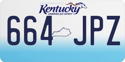 KY license plate 664JPZ