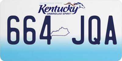 KY license plate 664JQA