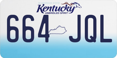 KY license plate 664JQL