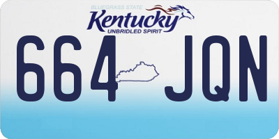 KY license plate 664JQN
