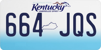 KY license plate 664JQS