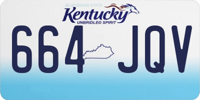 KY license plate 664JQV