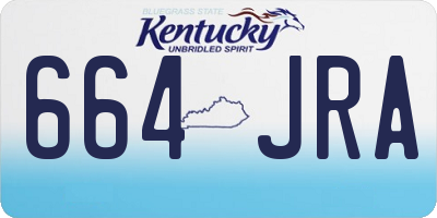 KY license plate 664JRA