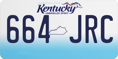 KY license plate 664JRC