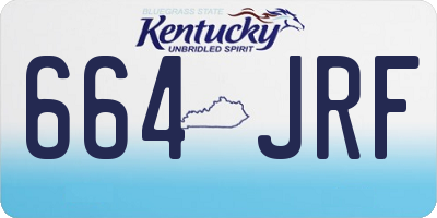 KY license plate 664JRF