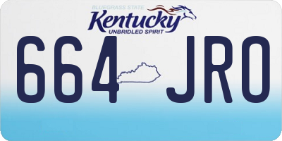 KY license plate 664JRO