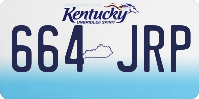KY license plate 664JRP