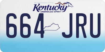 KY license plate 664JRU