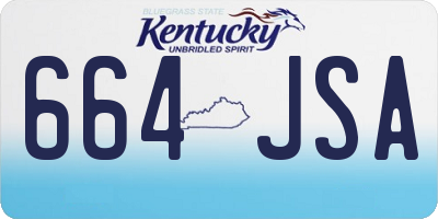 KY license plate 664JSA