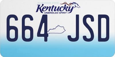 KY license plate 664JSD