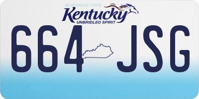 KY license plate 664JSG