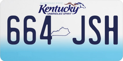 KY license plate 664JSH