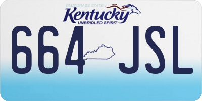 KY license plate 664JSL