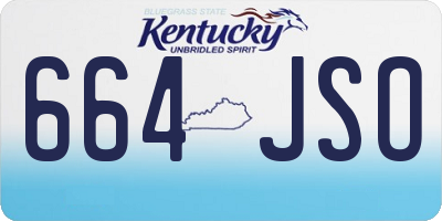 KY license plate 664JSO
