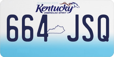 KY license plate 664JSQ