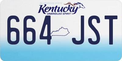 KY license plate 664JST