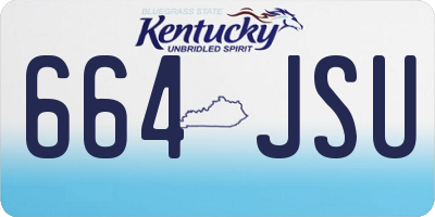 KY license plate 664JSU