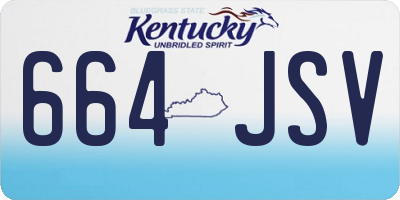KY license plate 664JSV