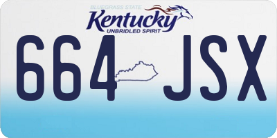 KY license plate 664JSX