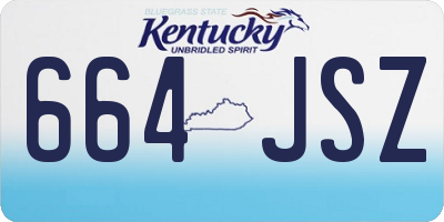 KY license plate 664JSZ