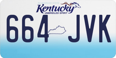 KY license plate 664JVK