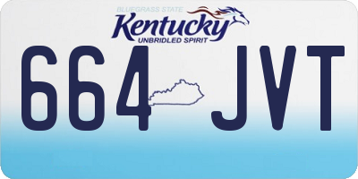 KY license plate 664JVT