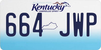 KY license plate 664JWP