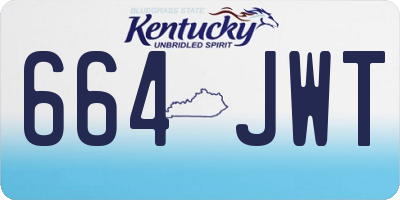 KY license plate 664JWT