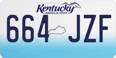 KY license plate 664JZF