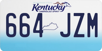KY license plate 664JZM