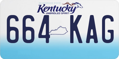 KY license plate 664KAG