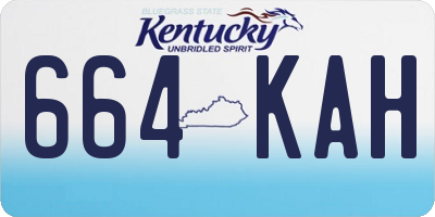 KY license plate 664KAH