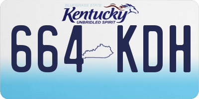 KY license plate 664KDH