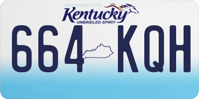 KY license plate 664KQH