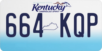 KY license plate 664KQP