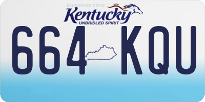 KY license plate 664KQU