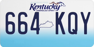 KY license plate 664KQY