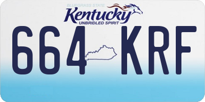 KY license plate 664KRF