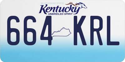 KY license plate 664KRL
