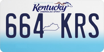 KY license plate 664KRS