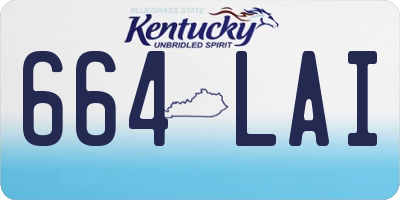 KY license plate 664LAI